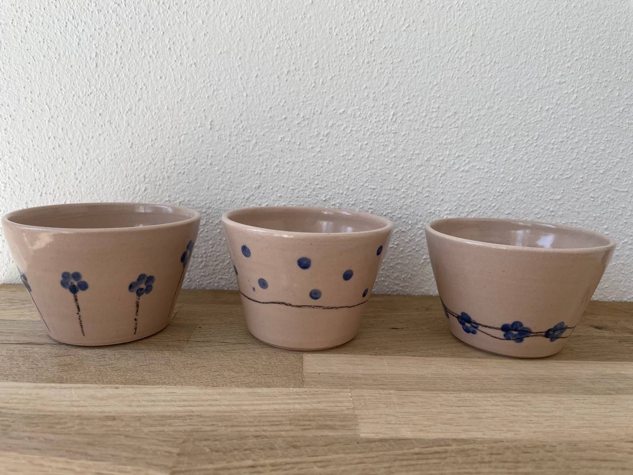 Snackschalen-Trio rosa