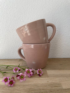 Tasse rosa mit Blumen